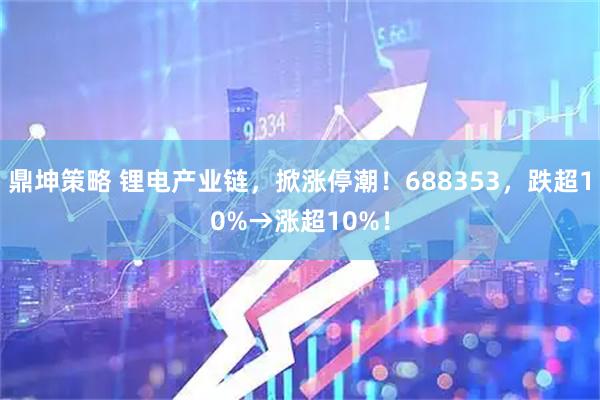 鼎坤策略 锂电产业链，掀涨停潮！688353，跌超10%→涨超10%！